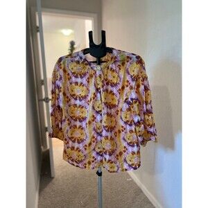 Elie. By Elie Tahari Multicolor 3/4 Sleeve Blouse Women’s Size Large